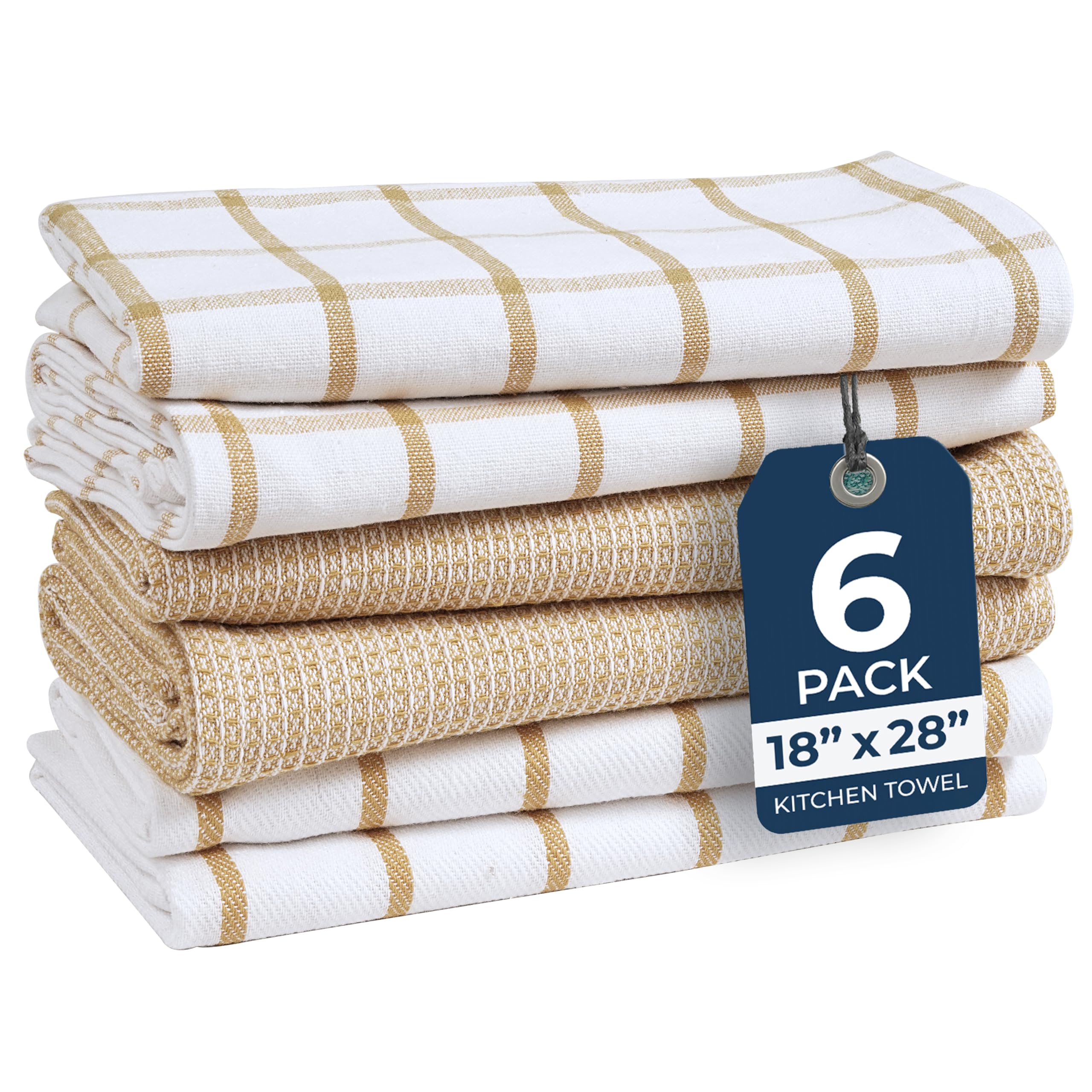 Amazon.com: LANE LINEN Cotton Kitchen Towels and Dish Cloths Set